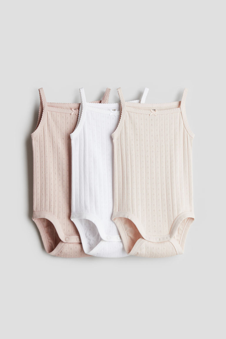 H & M - 3-pack Sleeveless Bodysuits - Pink | H&M (US + CA)