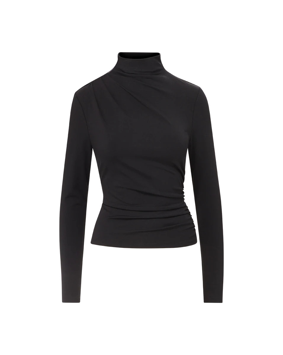 Mylie Mock-Neck Top | Veronica Beard