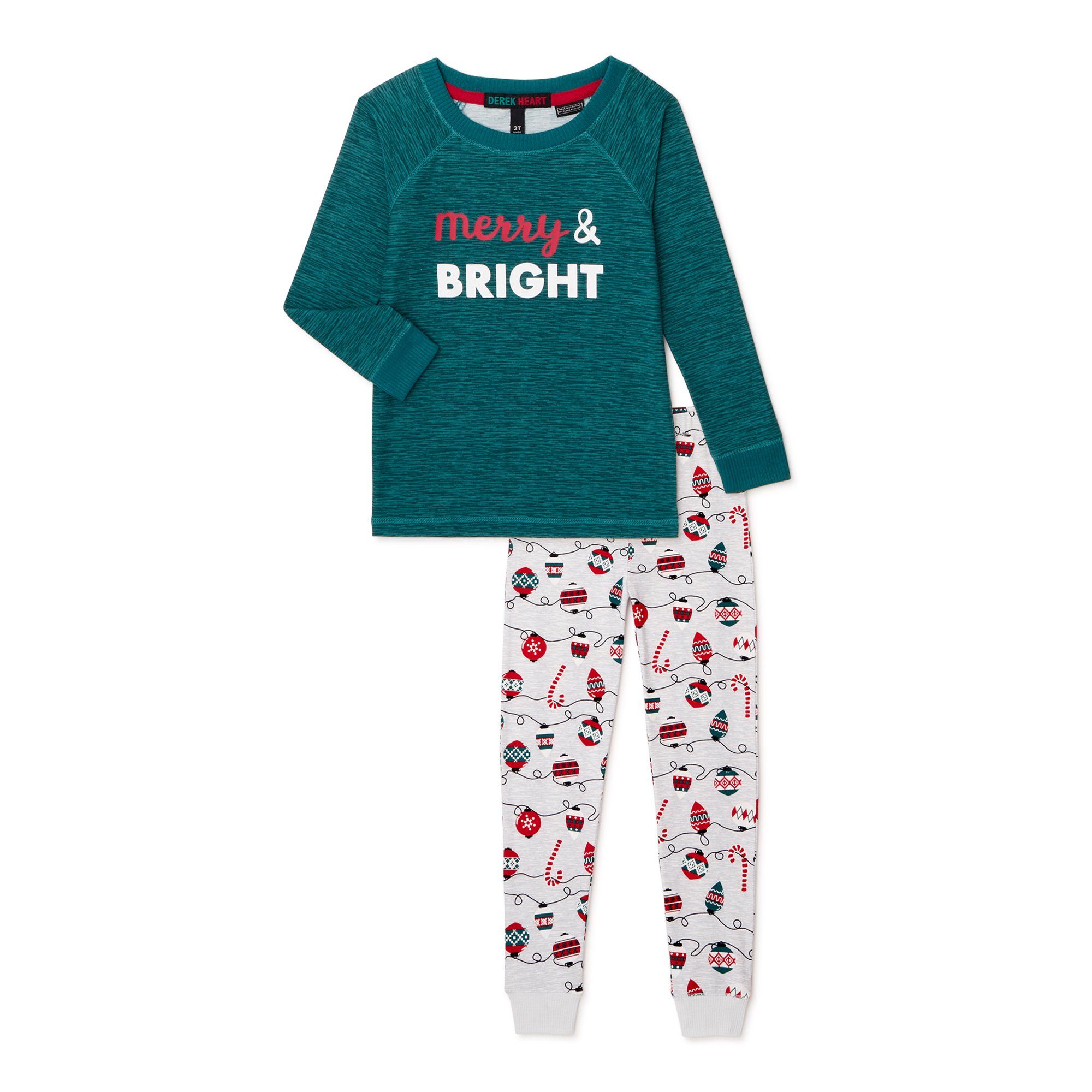 Matching Family Christmas Pajamas Boy's Merry & Bright 2-Piece Pajama Set | Walmart (US)