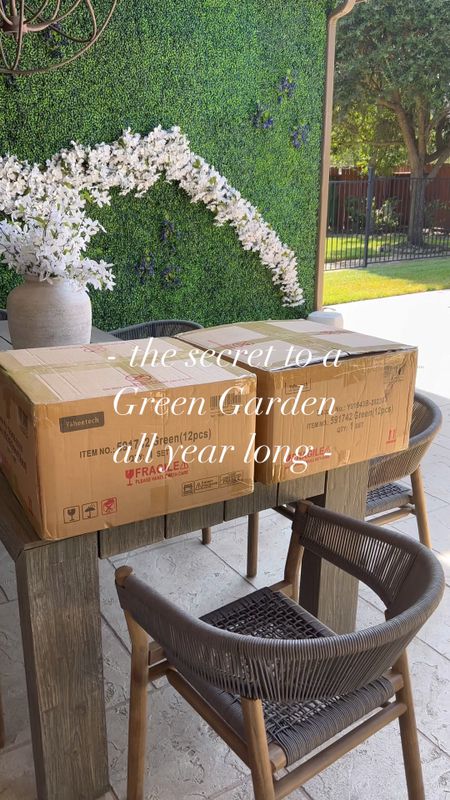 - the secret to a Green Garden all year long - 

This idea started out as just as accent but between not having a green thumb and a couple of freezes that wiped out most of the landscaping, it has created a beautiful backdrop to our outdoor space. 

Each box has 12 tiles, which snap together and can be easily cut with scissors to size. Simply attach to the fence with a staple gun. I put the first panels up 2 years ago and they have survived the elements well! 

I’m still not giving up on the garden but at least we have greenery all year long no matter the crazy weather!

🌿Link in bio to shop 🌿

#greenery wall
#outdoor decor
#garden hack
#patio
#landscaping

#LTKhome #LTKSeasonal