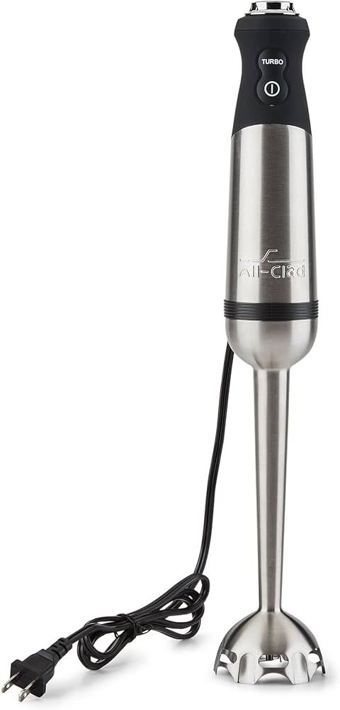 All-Clad Electrics Stainless Steel Immersion Blender 2 Piece Turbo Function 600 Watts Detachable,... | Amazon (US)