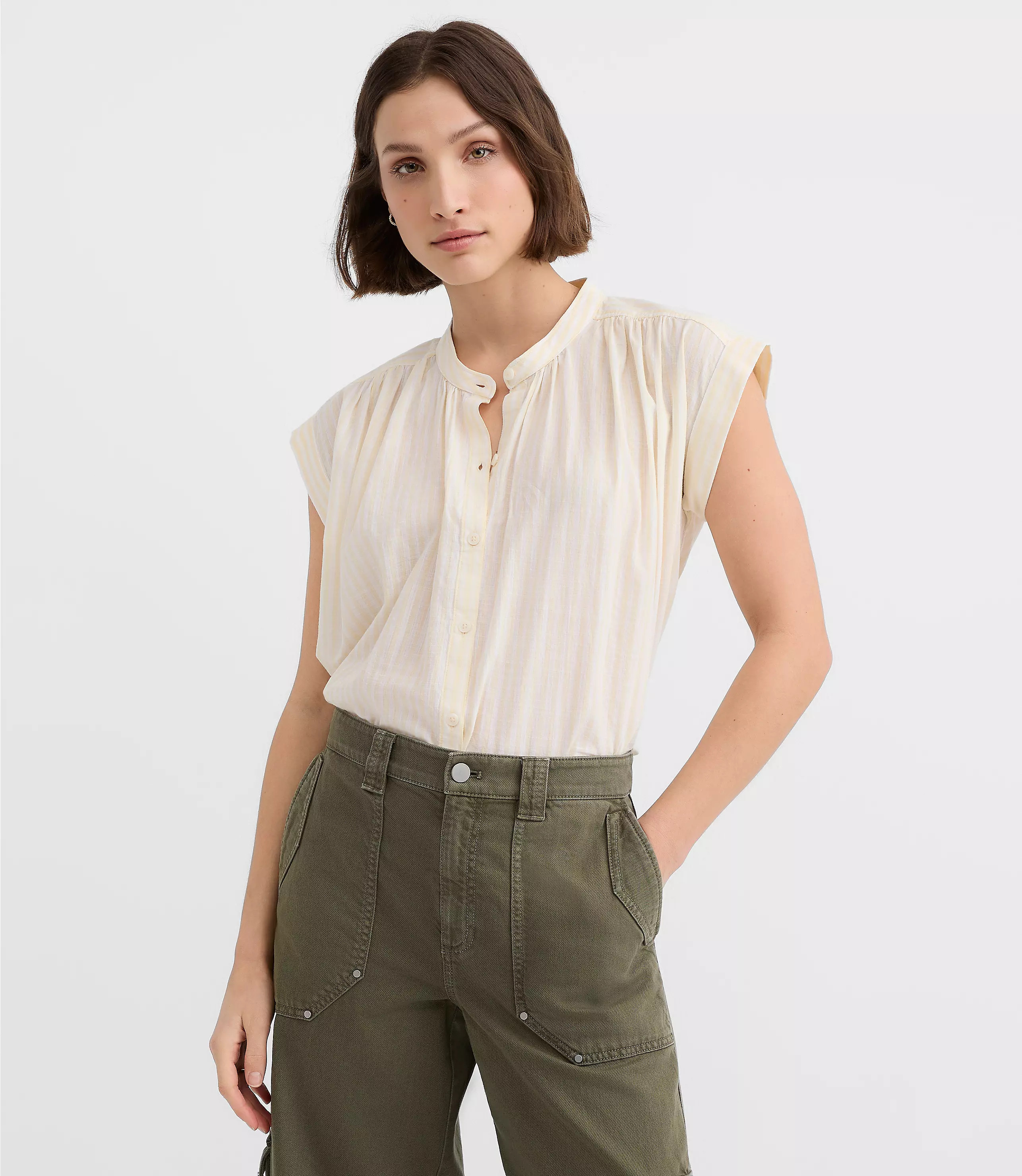 Striped Everyday Dolman Shirt | LOFT