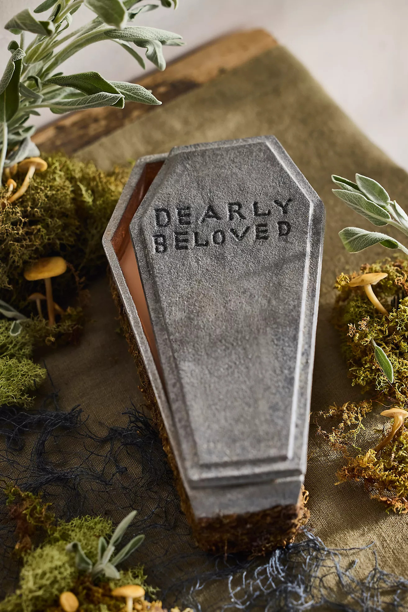 Halloween Coffin Candle, Fern + Moss | Anthropologie (US)