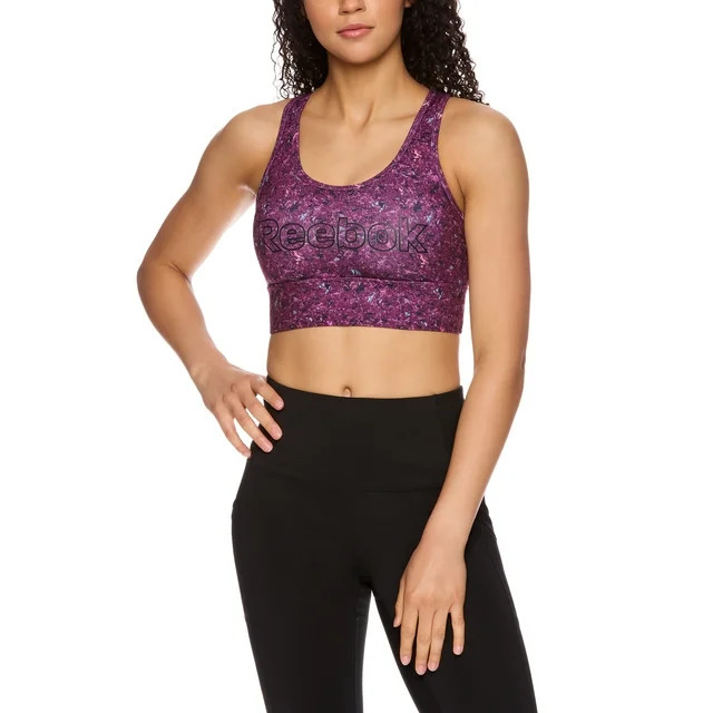 Reebok Women's Renew Longlined Printed Sports Bra with Removable Cups | Walmart (US)