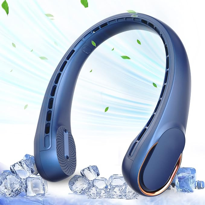 Neck Fan, USB Rechargeable Personal Fan, 4000 mAh Battery Operated, 3 Speeds Adjustable, Faster C... | Amazon (US)
