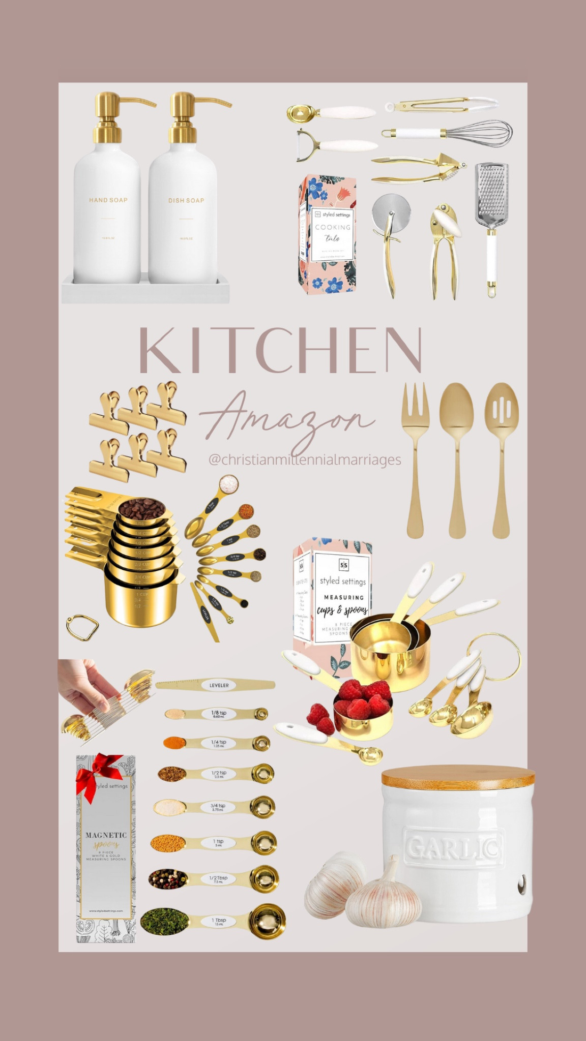White & gold kitchen essentials from Amazon! 