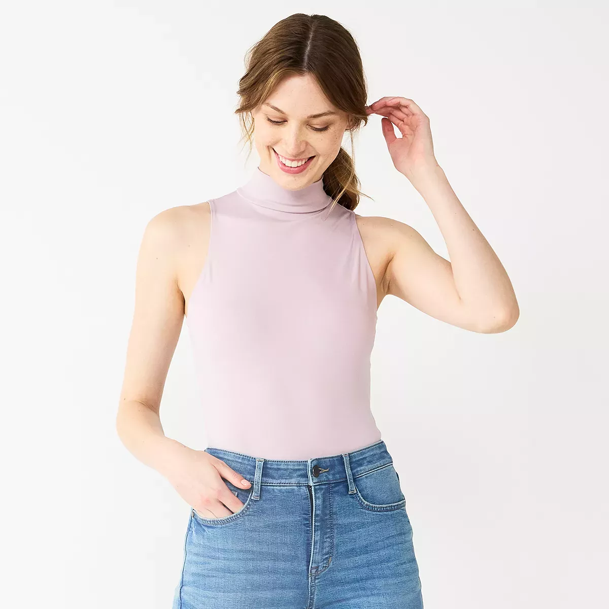 Kohls sleeveless hot sale mock turtleneck