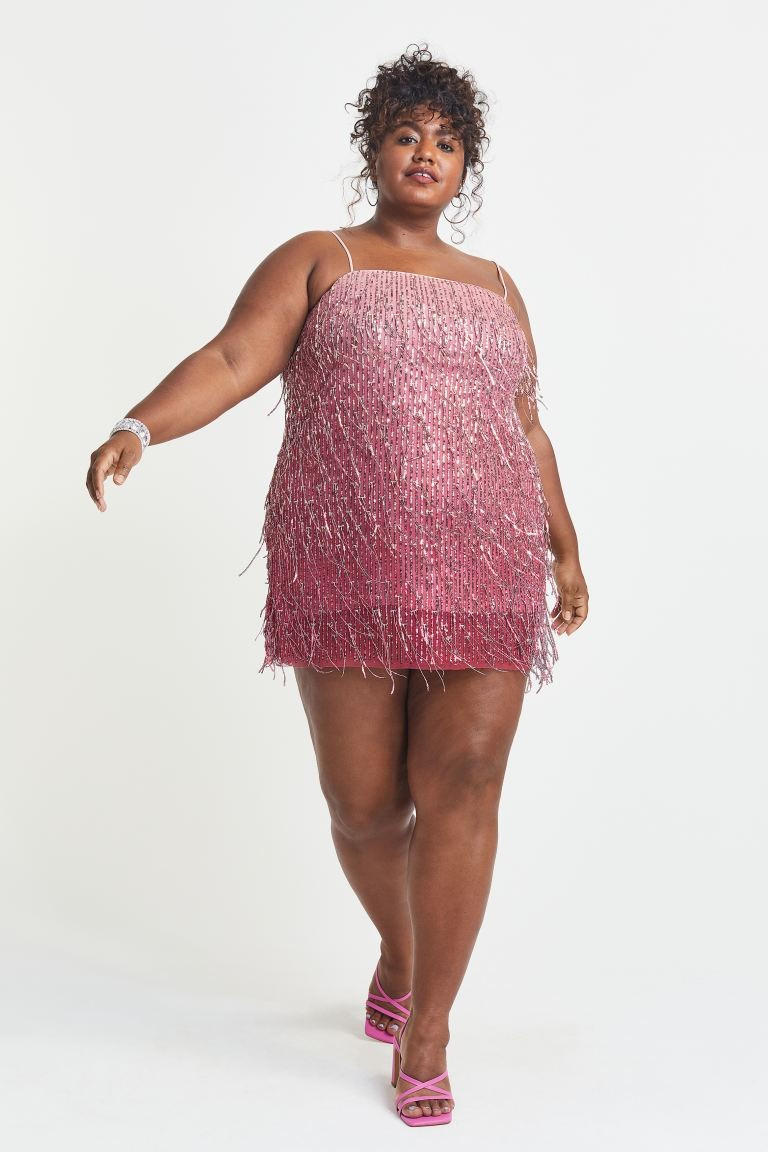 Sequined Dress with Fringe Hem | H&M (US + CA)