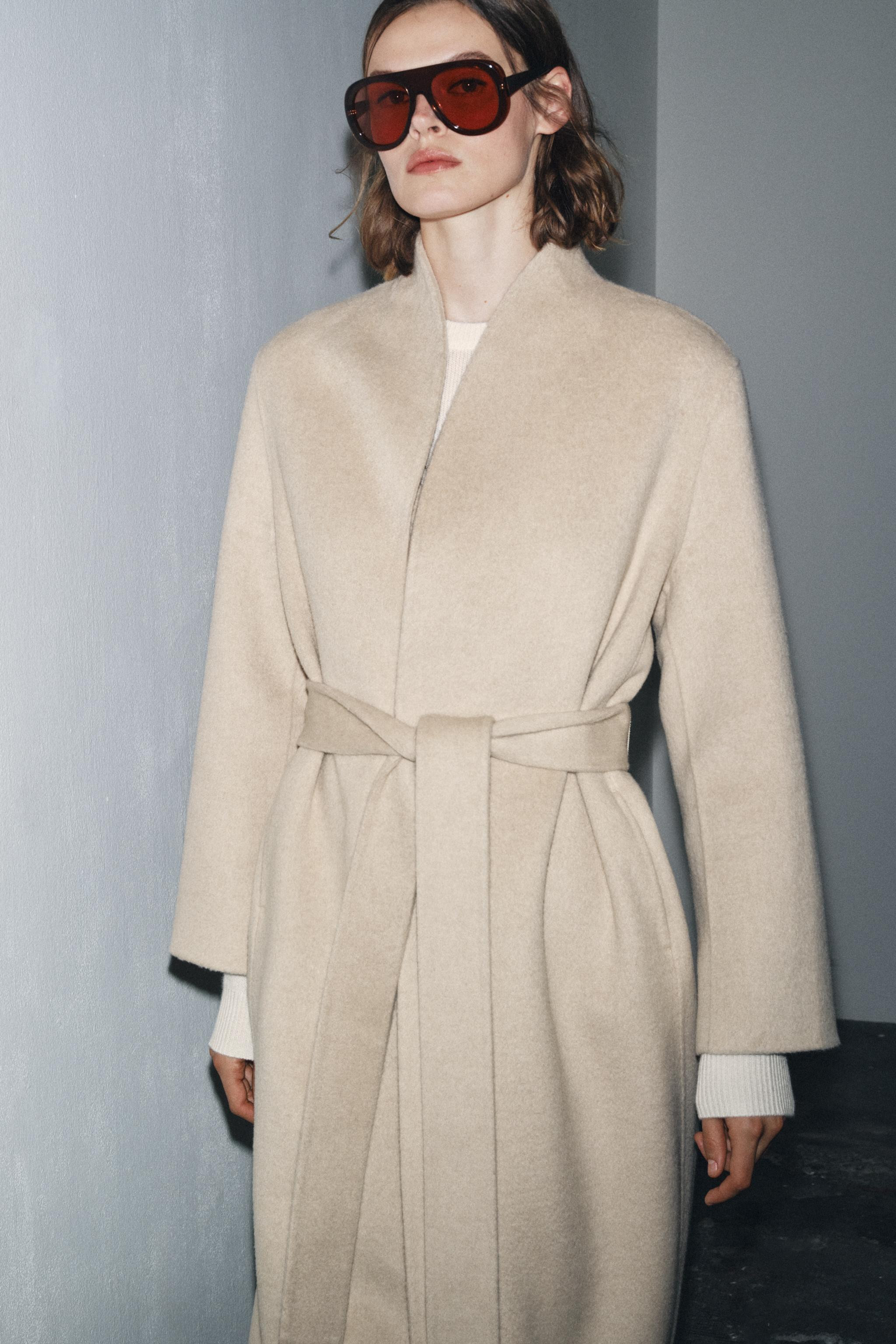 ZW COLLECTION LIMITED EDITION MINIMAL WOOL BLEND COAT | Zara UK