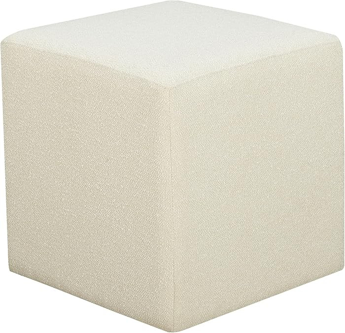Lifestyle Solutions 18” Warren Ottoman Square Elegant Boucle, Stationary Ottomans, Backless Cha... | Amazon (US)