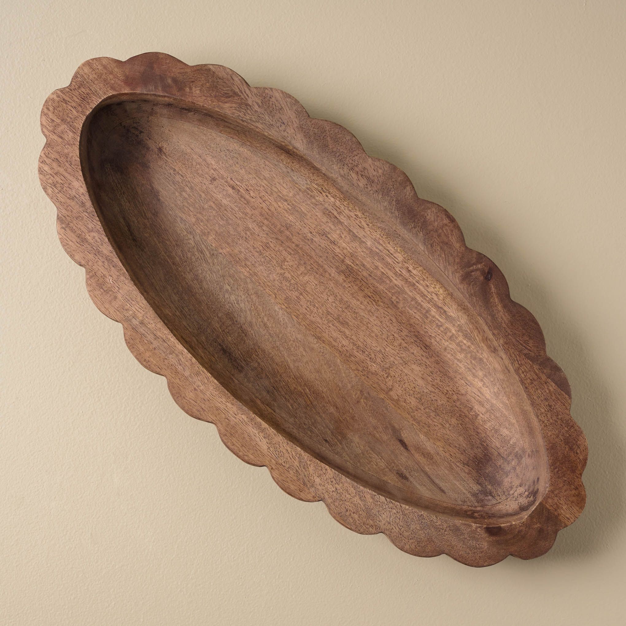 Oval Antiqued Wood Tray | Magnolia