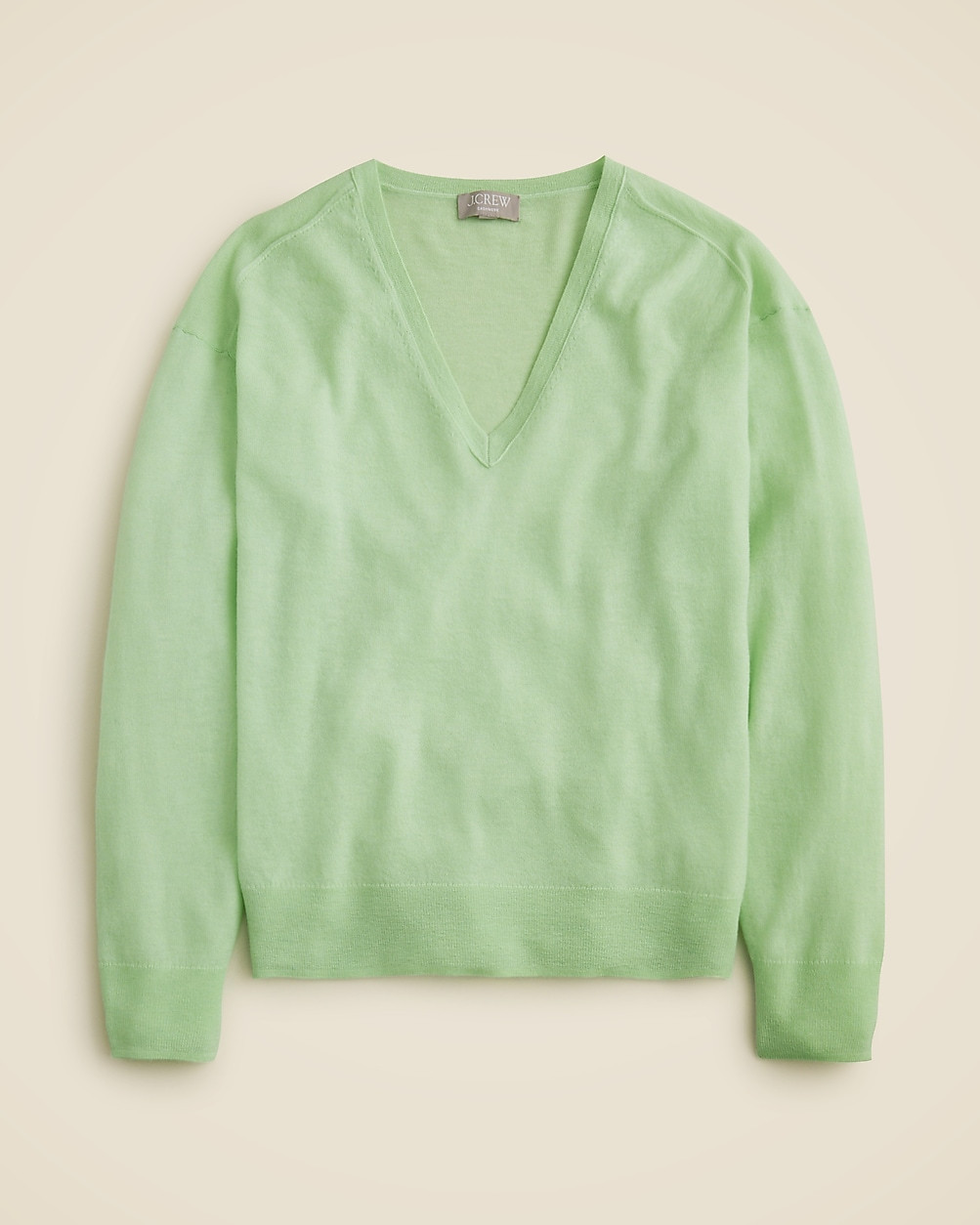 Oversized featherweight cashmere V-neck sweater | J. Crew US