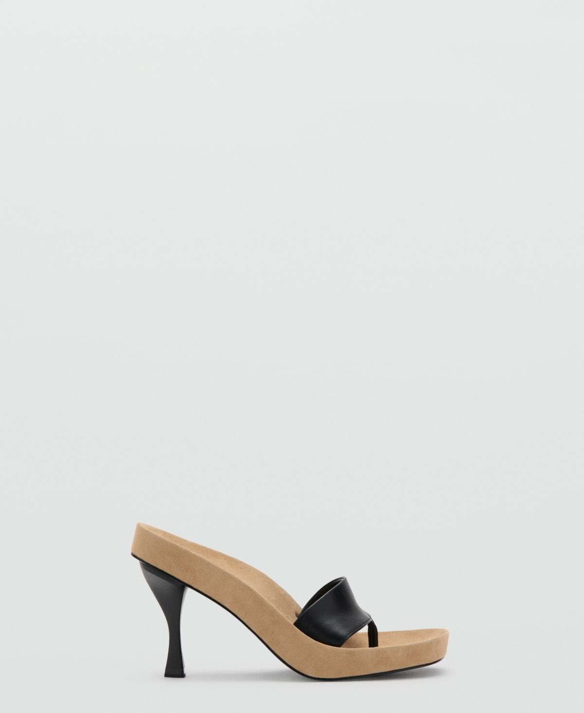 Mango Women's Mixed Leather Heeled Sandals - Sand | Macy's