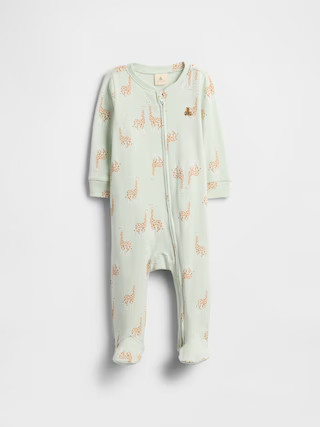 Baby Print Two-Way Zip One-Piece | Gap Factory