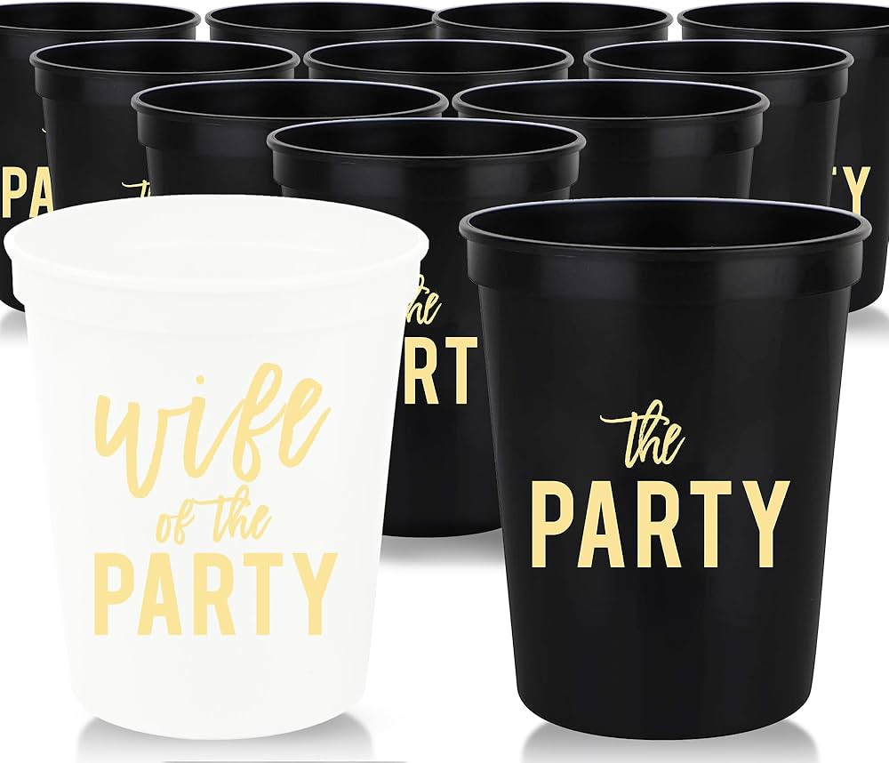 Wife Of The Party and The Party Bachelorette Party Cups, Set of 12 Cups, Perfect Team Bride Cups,... | Amazon (US)