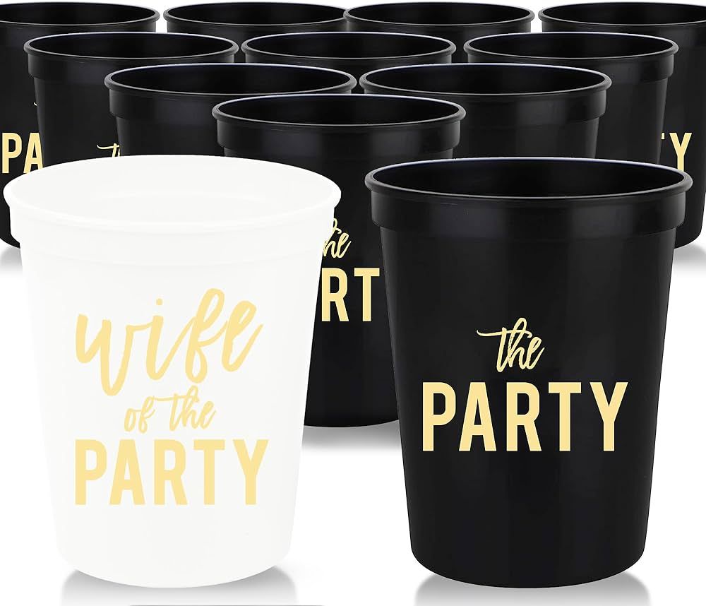 Wife Of The Party and The Party Bachelorette Party Cups, Set of 12 Cups, Perfect Team Bride Cups,... | Amazon (US)