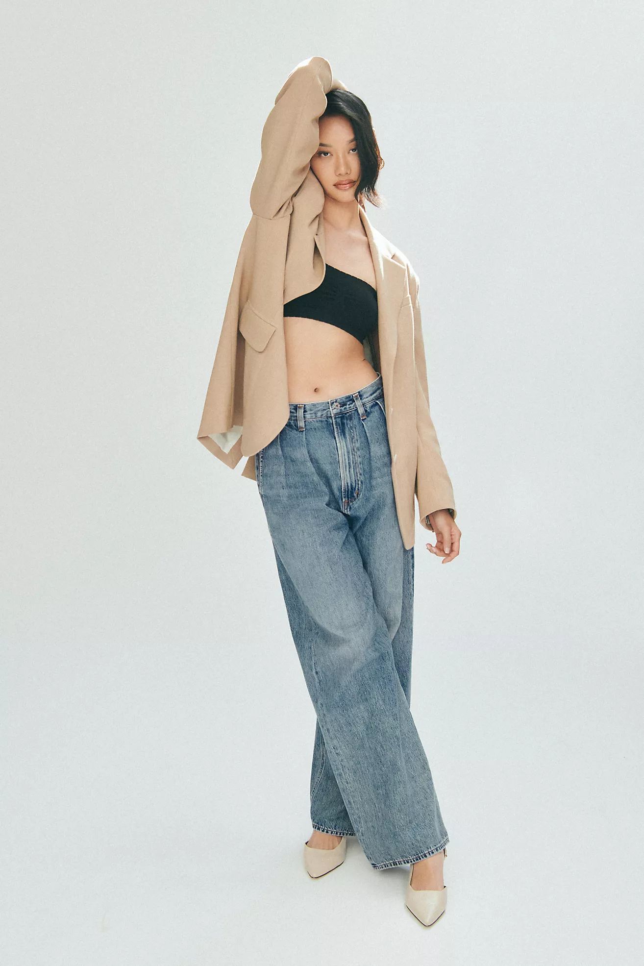 Citizens of Humanity Maritzy Pleated High-Rise Trouser Jeans | Anthropologie (US)