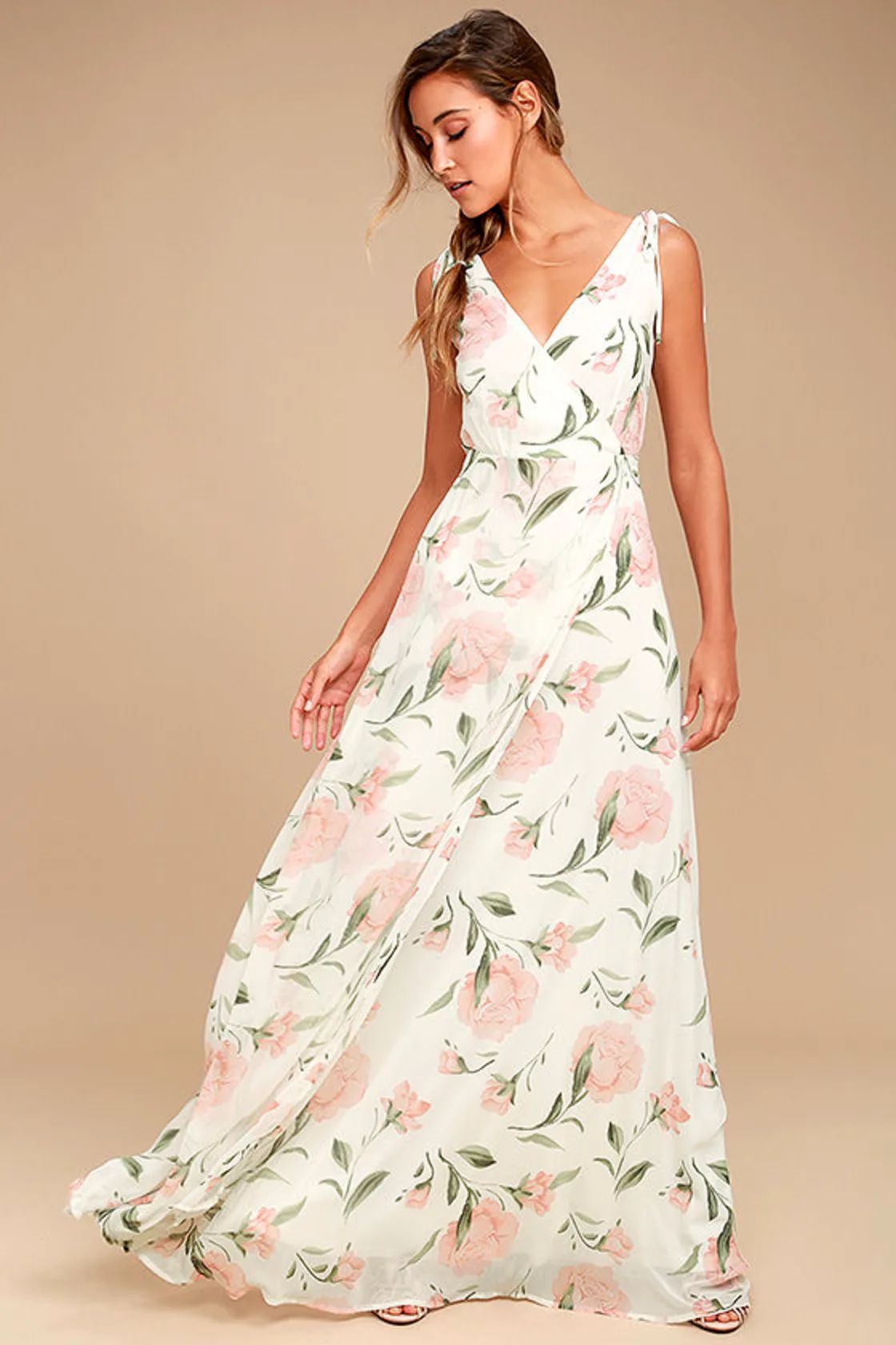 Romantic Possibilities White Floral Print Maxi Dress | Lulus (US)