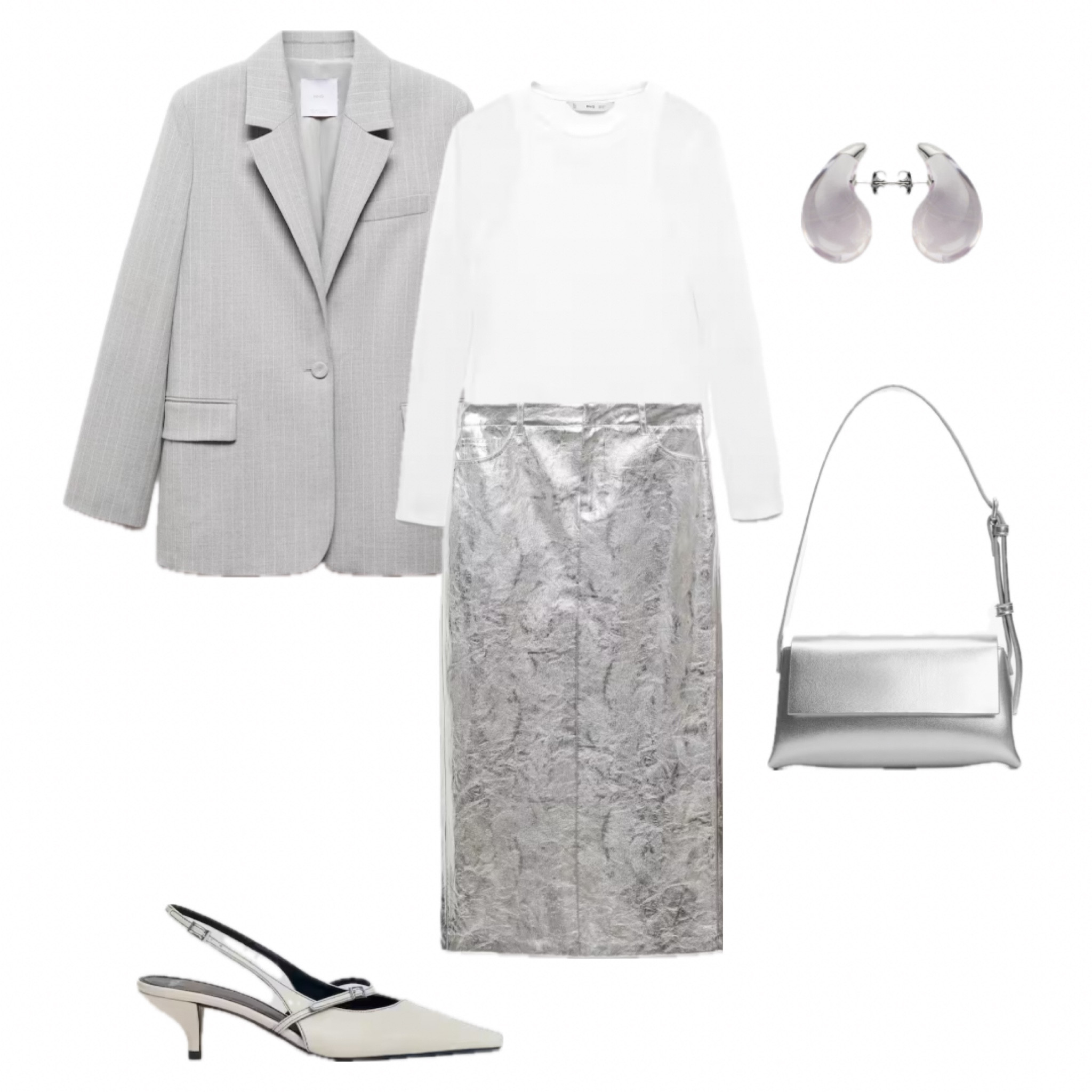 Spring silver outfit 🪩

#LTKshoecrush #LTKstyletip #LTKitbag