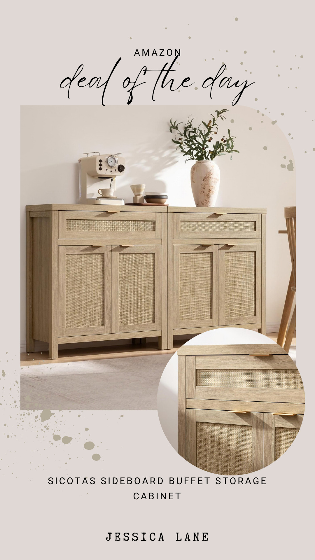 This modern sideboard buffet cabinet offers sophisticated storage for your dining or living room. It provides a sleek aesthetic while keeping your essentials organized and hidden.
#furniture #homeorganization #modernhome #amazonsale 

 #LTKSpringSale #LTKHome #LTKSaleAlert