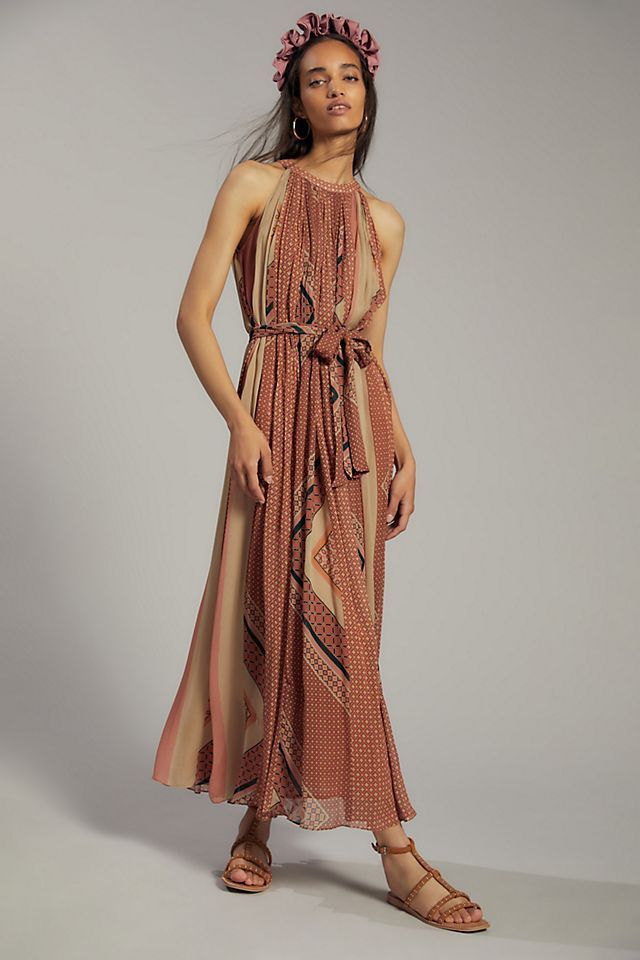 Abstract Halter Maxi Dress | Anthropologie (US)