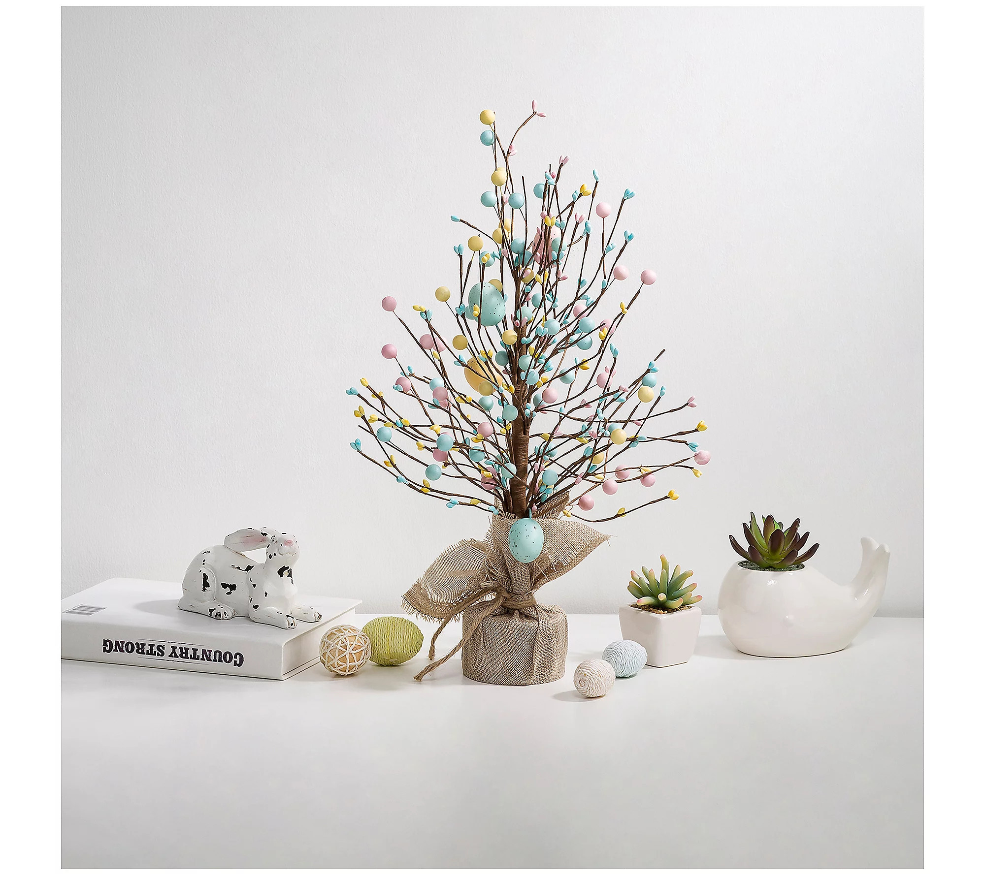 Glitzhome Easter Egg Table Top Tree | QVC