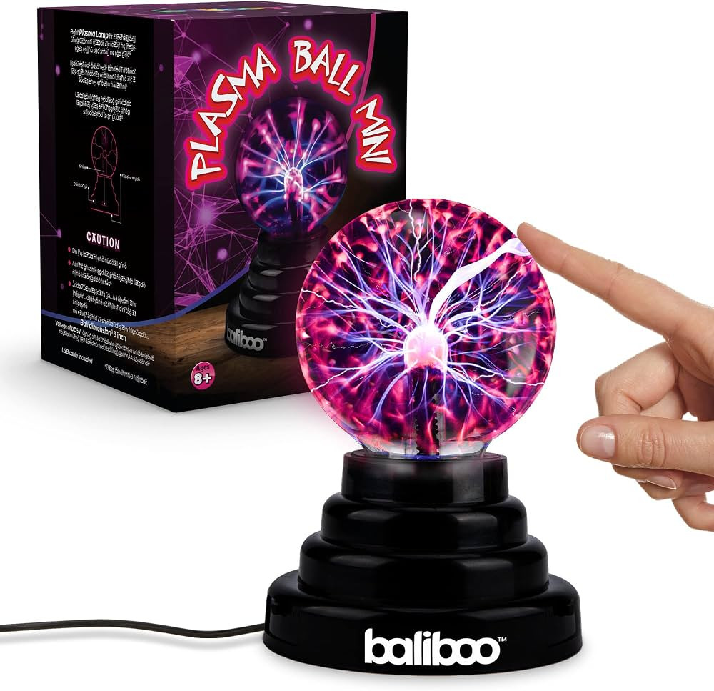 Plasma Ball Light, 3 Inches, Touch Activated Lightning Globe, USB & Battery Powered, Magical, Int... | Amazon (US)