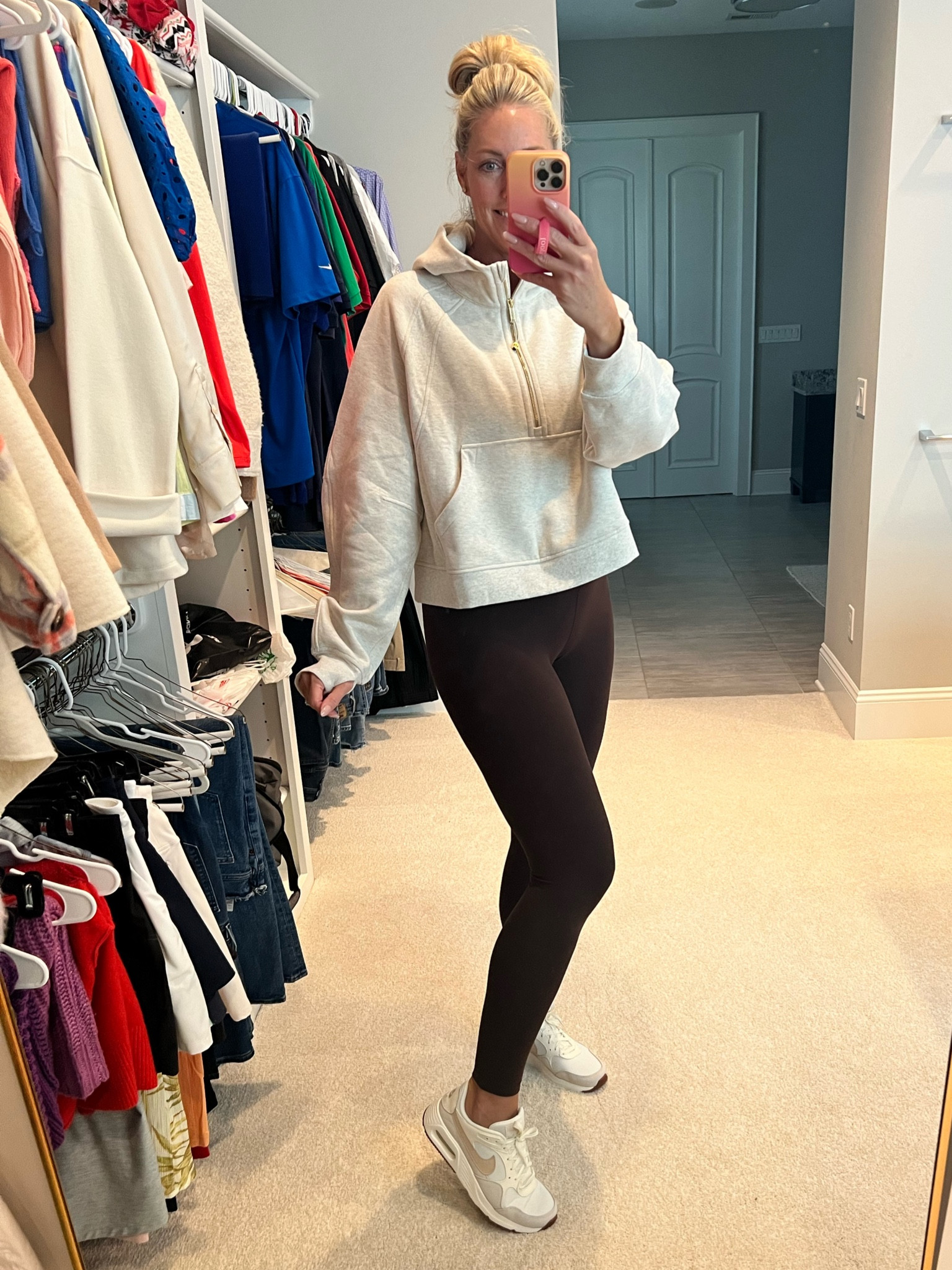 Neutral active wear with gold details for fall! 🍁 the gold details on the Lululemon scubas get me every time!! 🤩

#LTKMidsize #LTKActive #LTKBacktoSchool