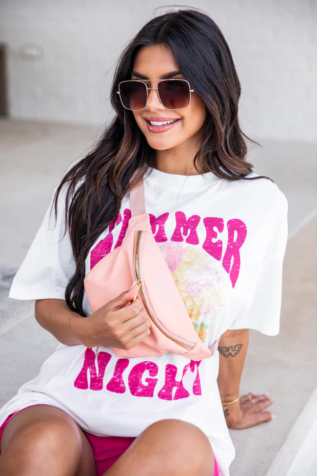 On The Go Peach Belt Bag DOORBUSTER | Pink Lily