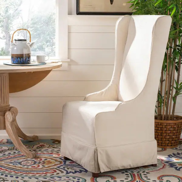 SAFAVIEH Dining Deco Bacall Ivory Slip Cover Dining Chair | Bed Bath & Beyond