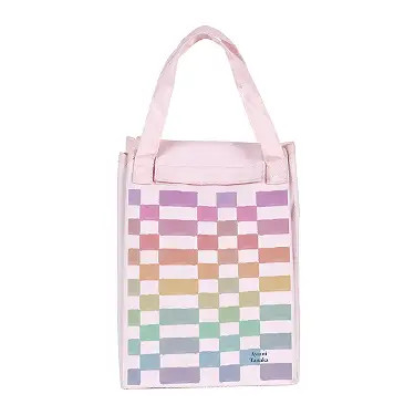 Watercolor Checkered Custom Insulated Lunch Tote | Erin Condren | Erin Condren