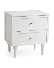 23in Marble Top Wood Nightstand | TJ Maxx