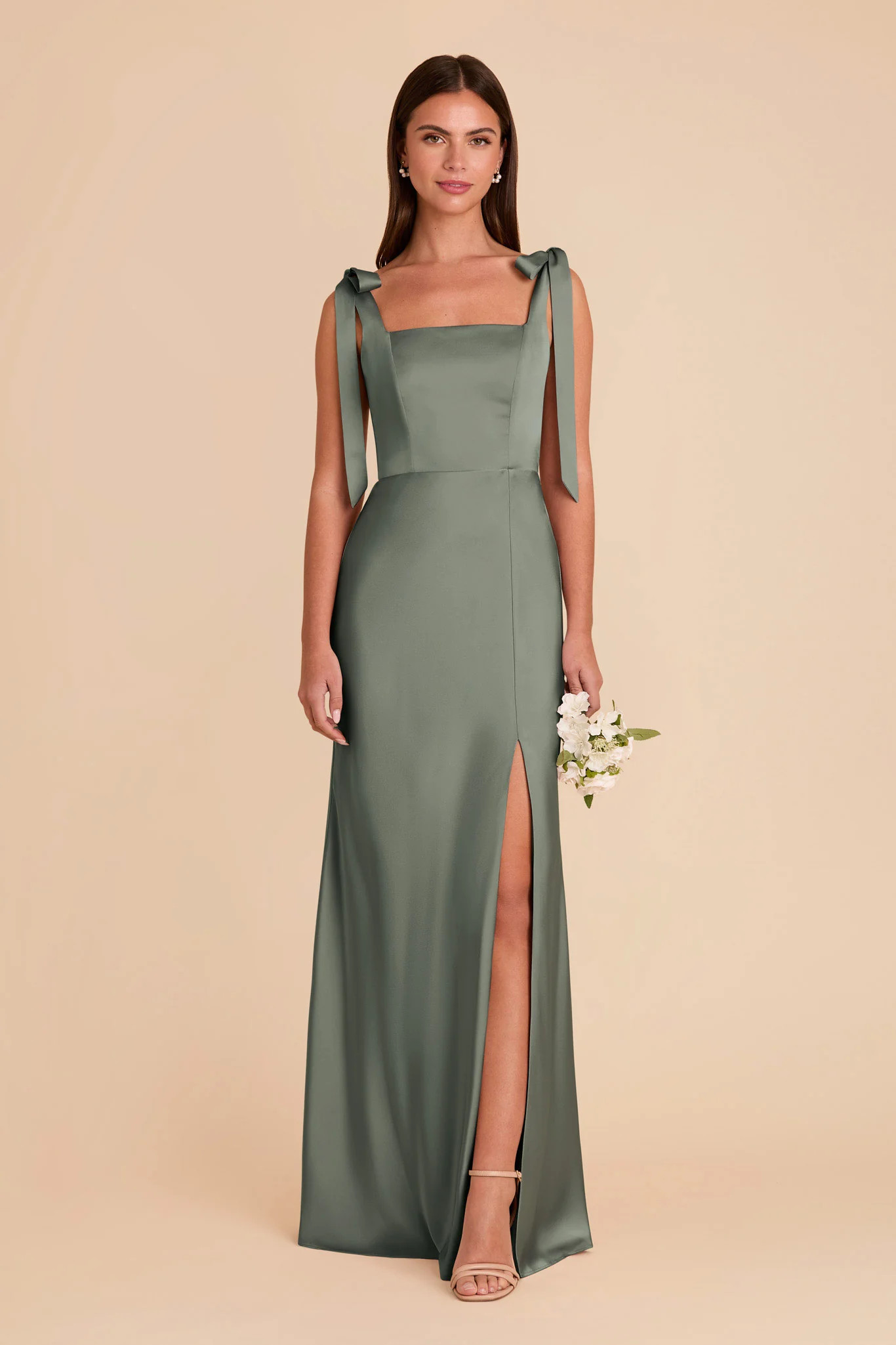 Alex Matte Satin Dress in Sea Glass | Birdy Grey | Birdy Grey
