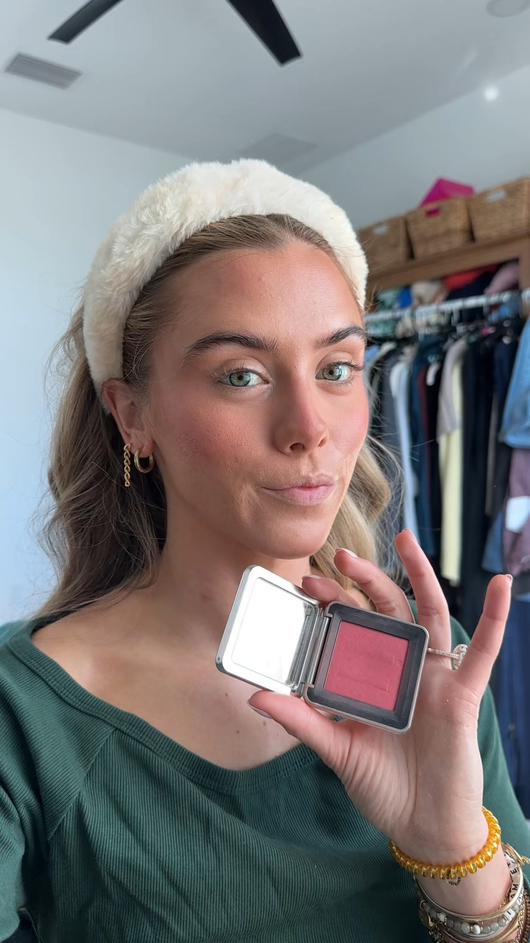 Haus labs color fuse blush in hibiscus haze. Talc-free blush with fermented arnica that helps reduce redness and hydrating squalane and hydraberry that melt onto skin. One swipe blendable color.


#LTKgrwm #LTKBeauty #LTKFindsUnder50