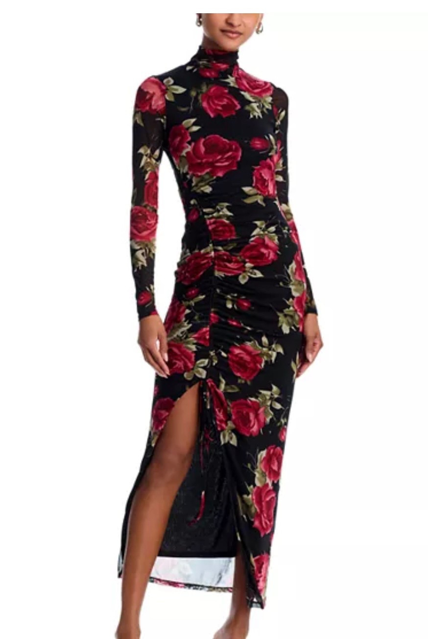 Maxi roses dress #weddingguest