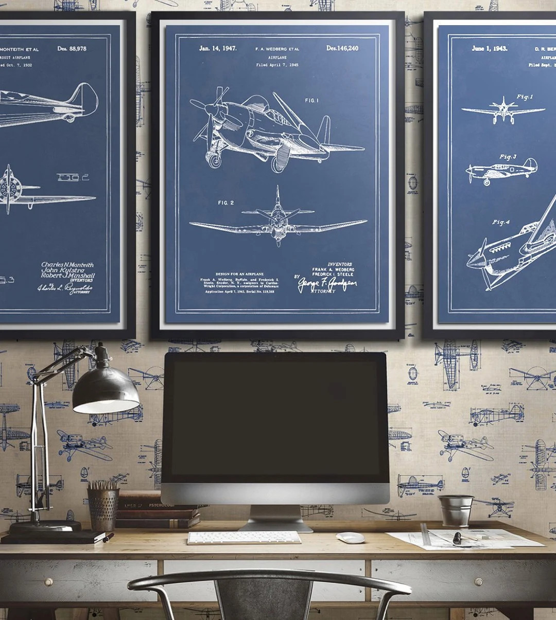 Airplane Blueprint - Airplane Patent Art - Torpedo Bomber - Boys Room Airplane Decor -  Vintage T... | Etsy (US)