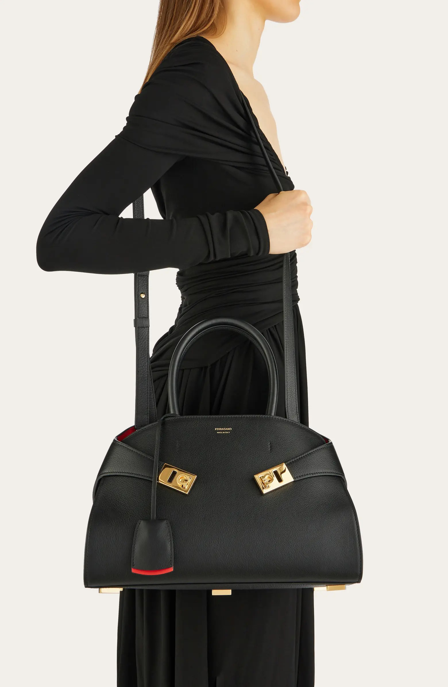 Hug Small Leather Top Handle Bag | Nordstrom