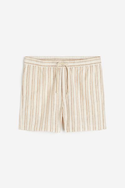 Regular Fit Linen-blend Shorts - Light beige - Men | H&M US | H&M (US + CA)