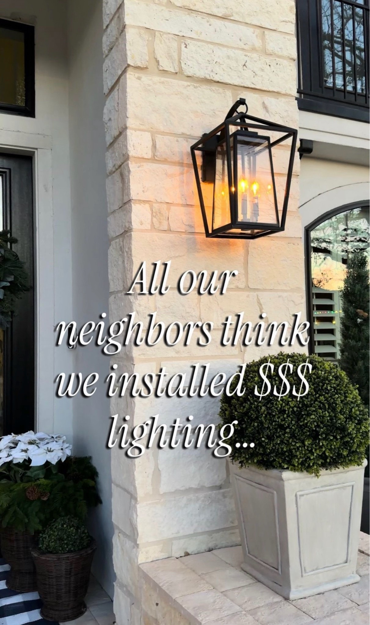 When your outdoor lighting looks so good, the whole neighborhood thinks you splurged.

Follow me @miriamobrien on IG and TikTok 

#LuxuryHome #CurbAppeal #OutdoorLighting #HomeExterior #ElegantHome #HomeInspo

#LTKHome #LTKOver40 #LTKSeasonal