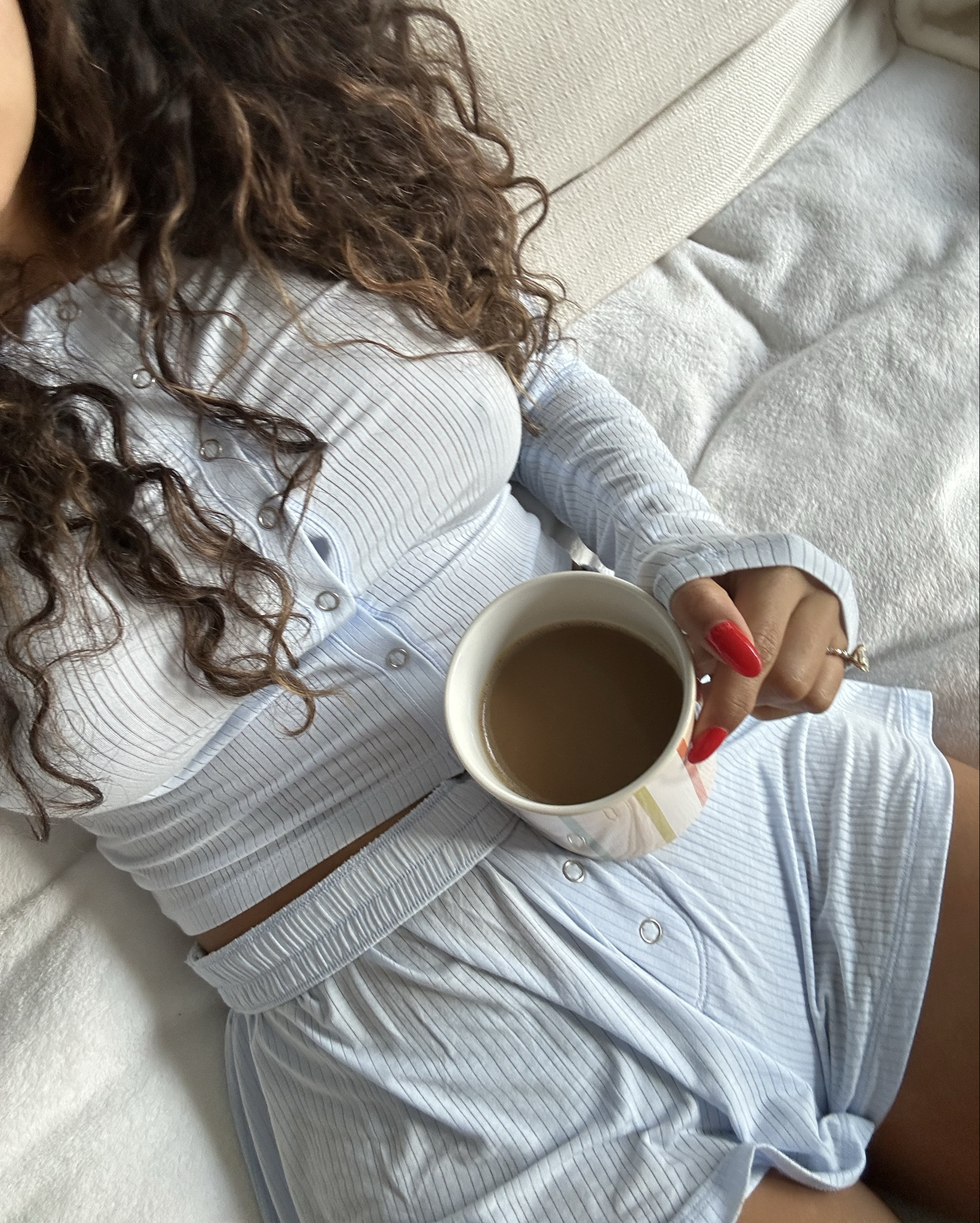 Baby blue pj set 🩵✨ I’m wearing S top and bottoms 

#LTKFindsUnder50 #LTKSeasonal #LTKPetite