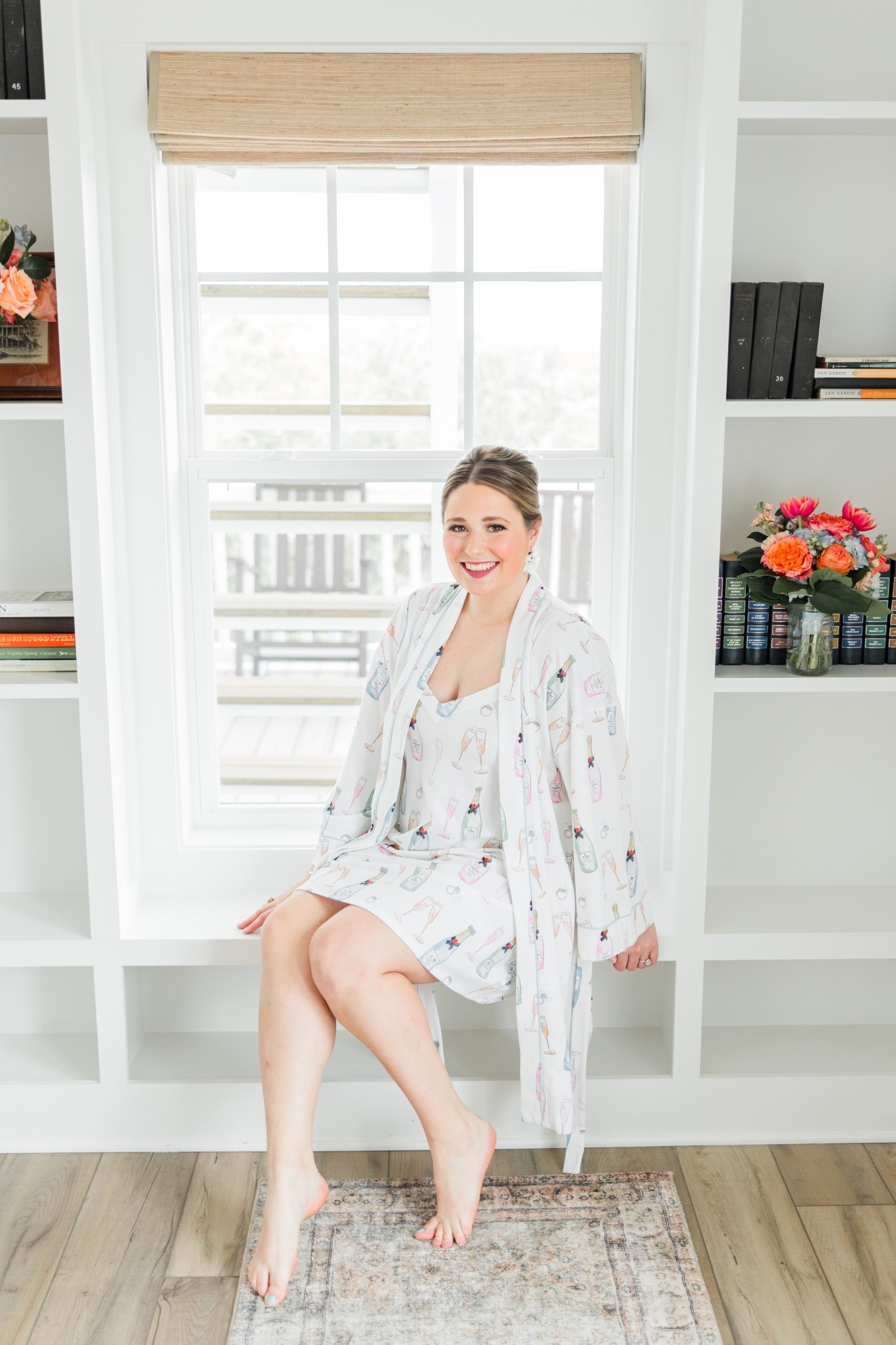 Bride getting ready outfit 🤍 This bridal robe and chemise were perfect to wear on my wedding day morning! I’m wearing an M in the chemise and a size L/XL for the robe (I wanted oversized so I could rewear at home over pajamas!) 

#LTKWedding