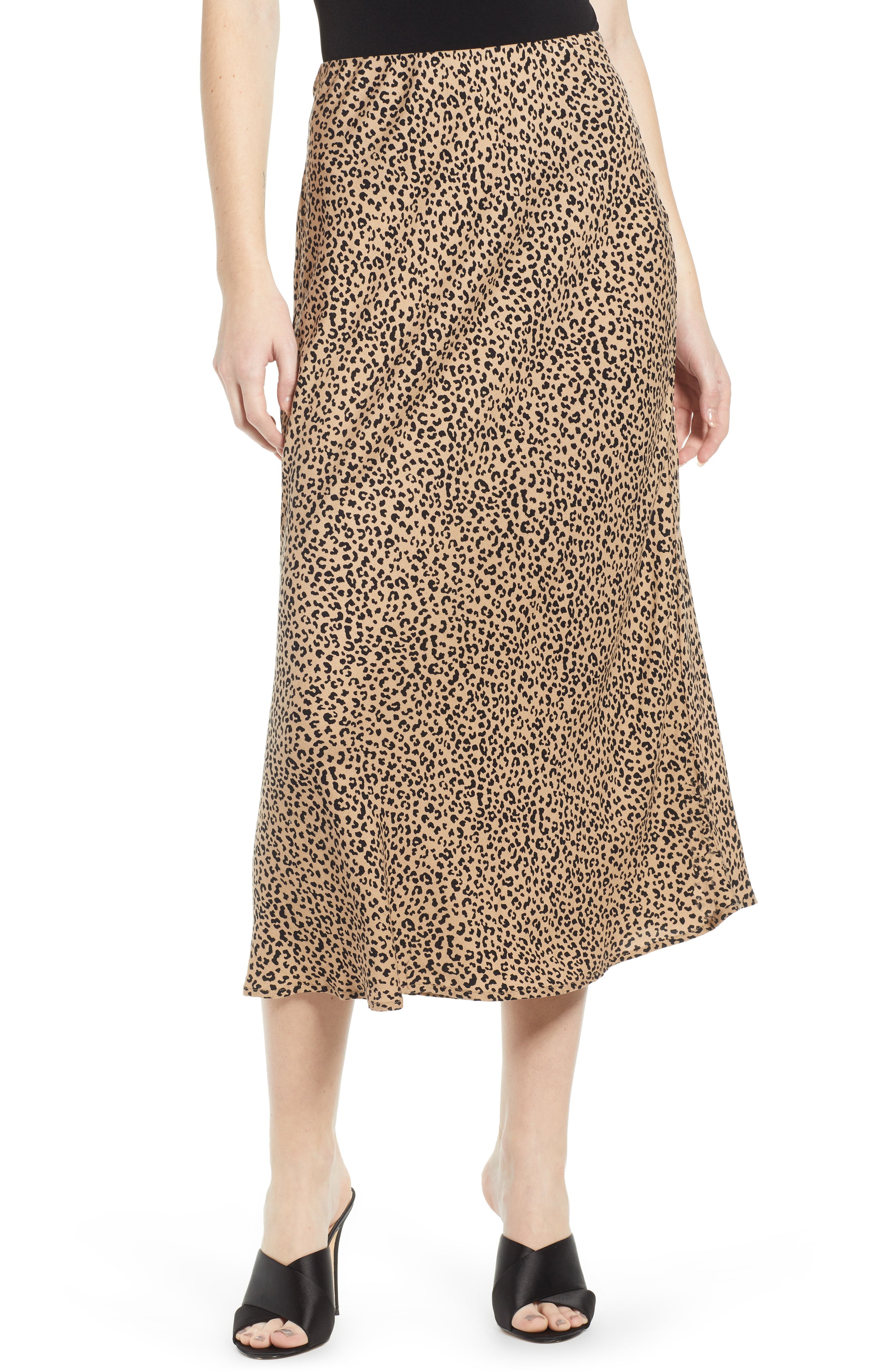Love, Fire Leopard Midi Skirt | Nordstrom | Nordstrom
