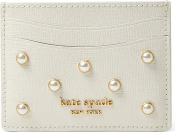 morgan imitation pearl card case | Nordstrom
