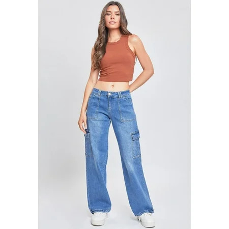Women s Cargo Jeans with Bungee Hem | Walmart (US)