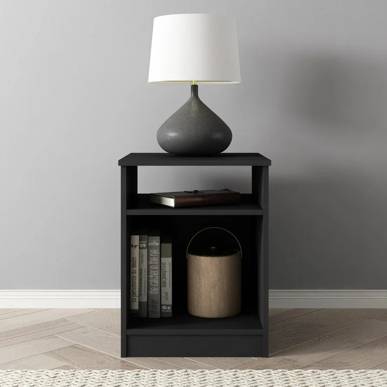 Mainstays Ardent Open Shelf Nightstand, Black | Walmart (US)