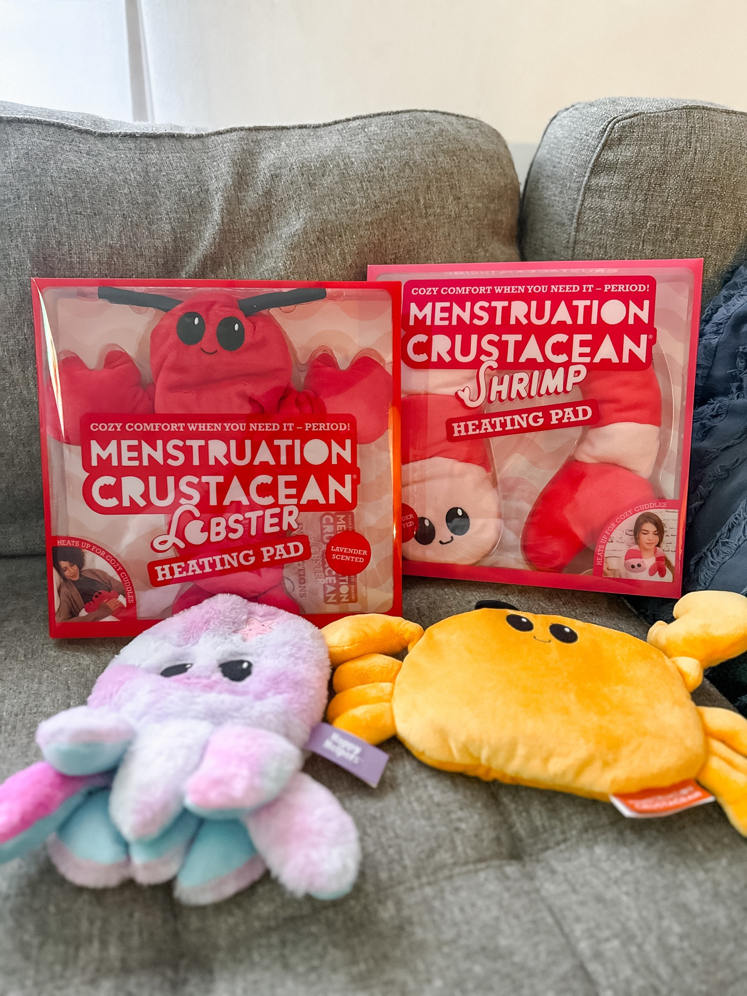 Cute and funny hearing pads for period cramps and more - Menstruation Crustacean 

#ad #happyhelpers  

#LTKHome #LTKFindsUnder50