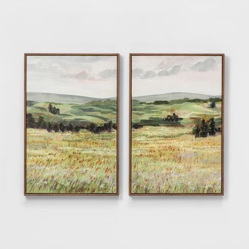 Set of 2 24"x16" Landscape Framed Canvas Wall Art - Threshold™ | Target