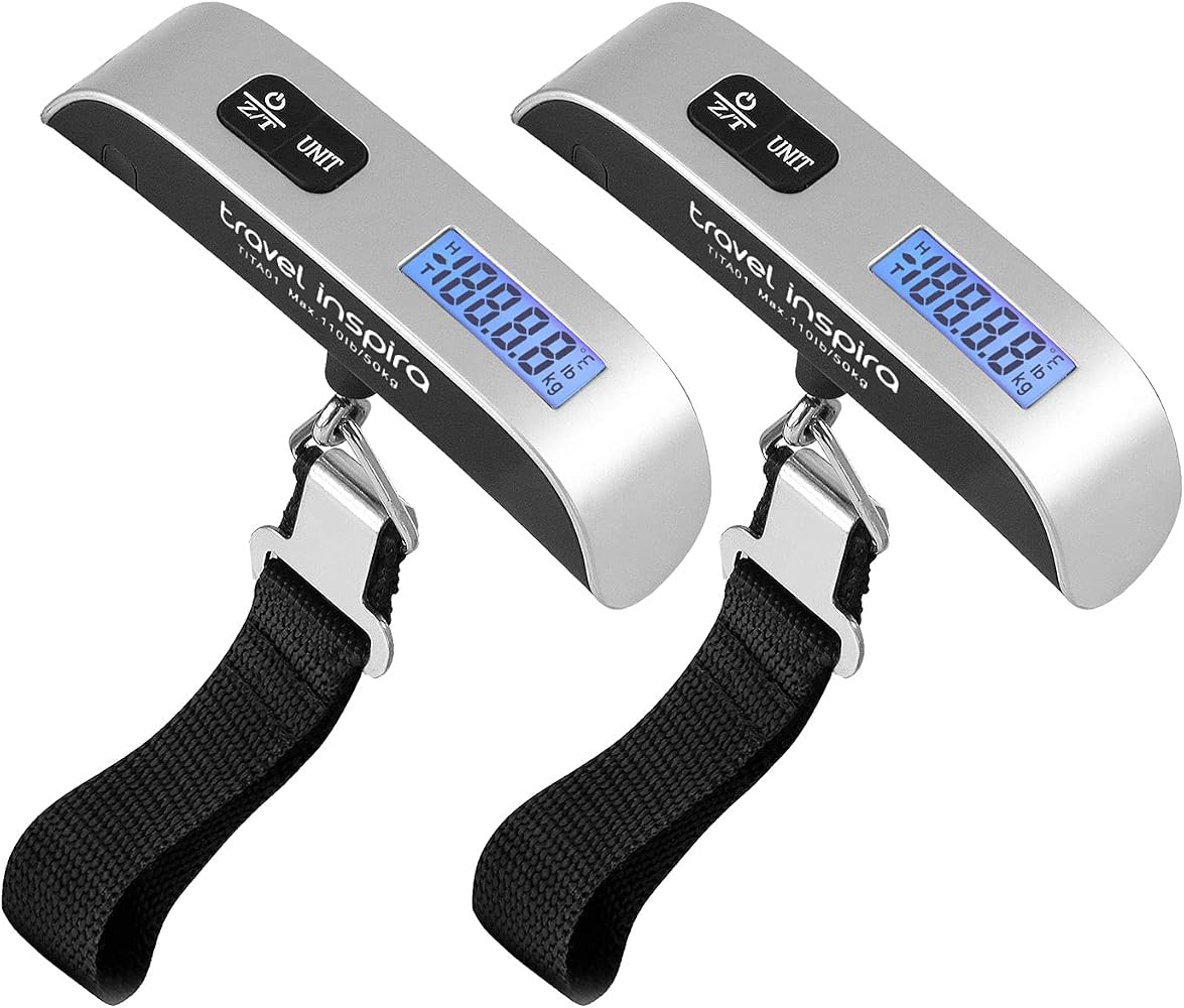 travel inspira Luggage Scale, Portable Digital Hanging Baggage Scale for Travel, Suitcase Weight ... | Amazon (US)