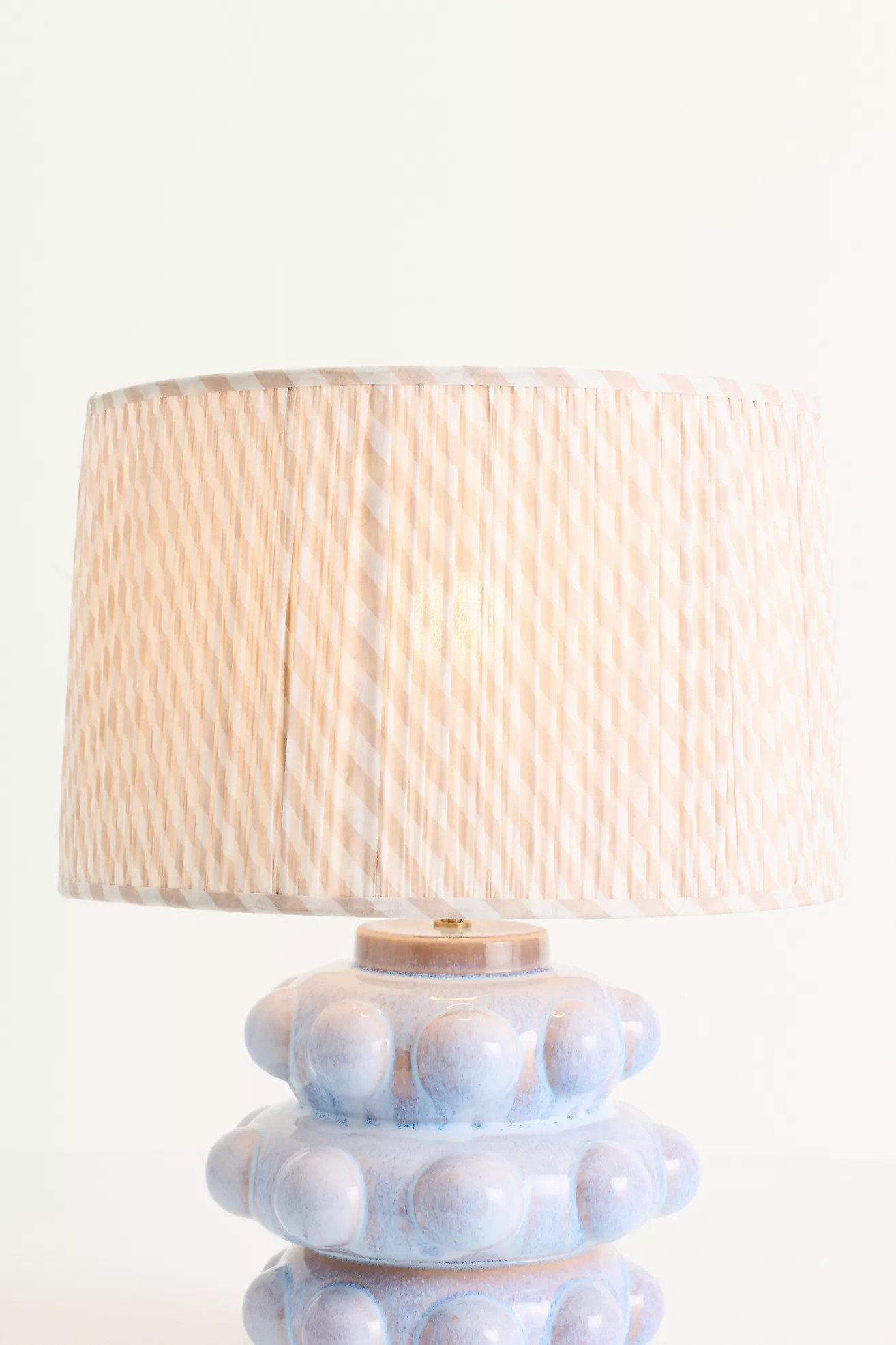 Ruched Printed Fabric Drum Lamp Shade | Anthropologie (US)