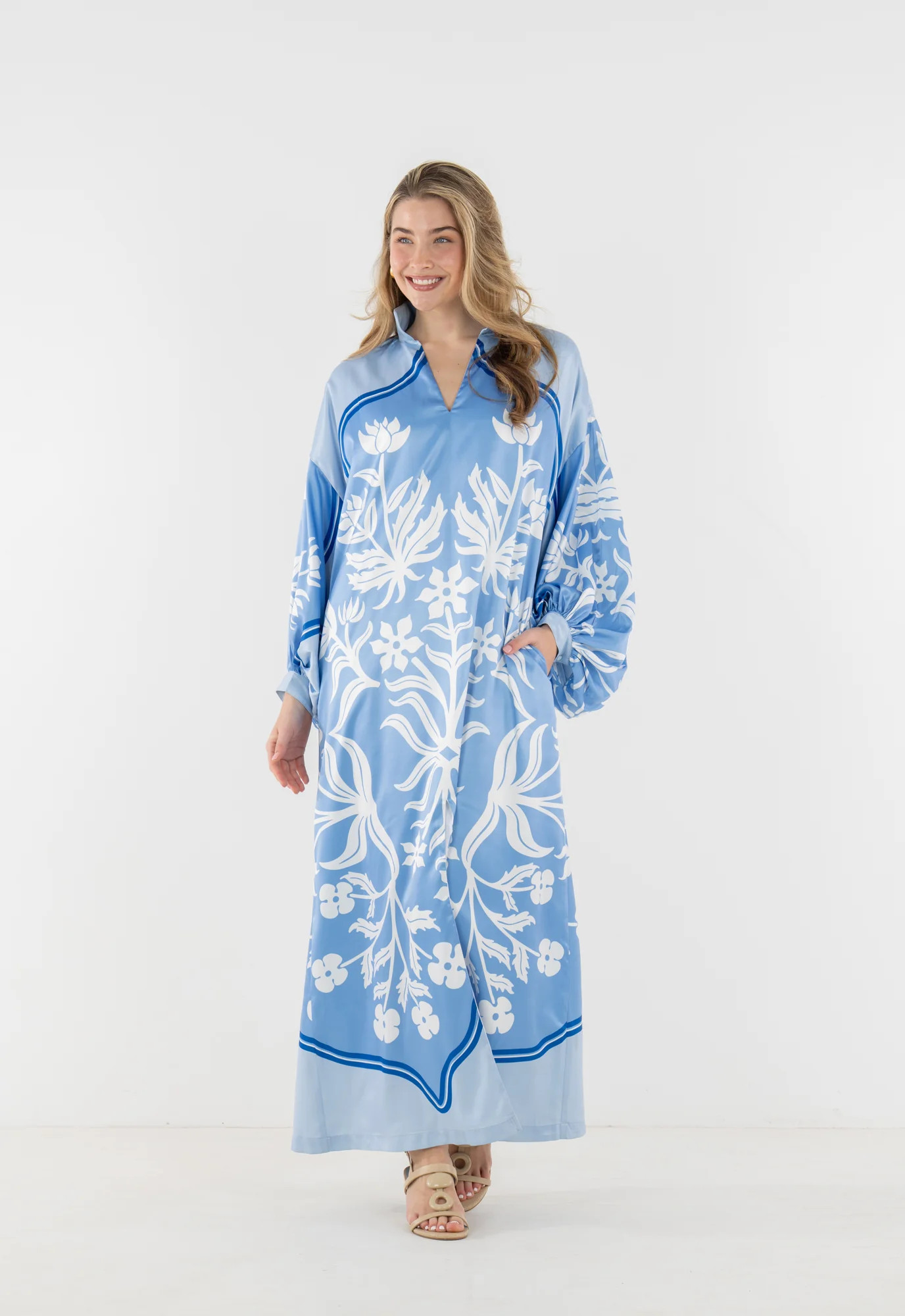 Fiona Dress in Dutch Tile | Emily McCarthy